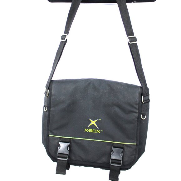 XBOX Microsoft Official Vintage Black Stuffalon Fabric Carrying Case Travel Bag